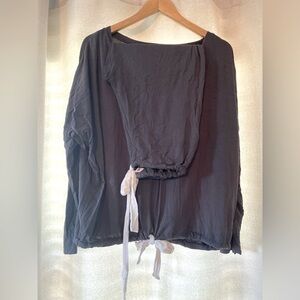 Gisele TENCEL™ Modal Slouchy PJ Set Charcoal Heather/Ivory Size: Medium